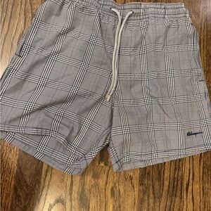 Vilebrequin Black and White Plaid Swim Shorts